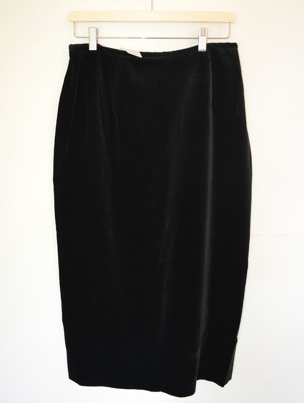 Laura Ashley Vintage Velvet Column Skirt Size 12